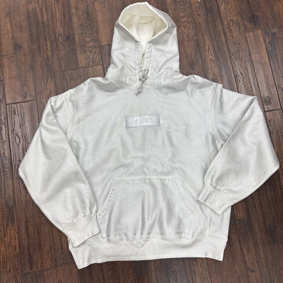 Supreme MM6 Maison Margiela Foil Box Logo Hooded Sweatshirt Supreme MM6 Maison Margiela Foil Box Logo Hooded Sweatshirt