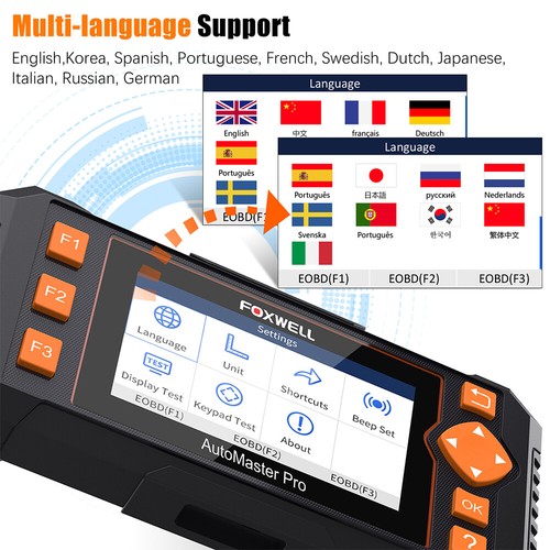 FOXWELL NT634 OBD2 Scanner ABS SRS Car Code Reader EPB DPF TPMS Oil Reset Tool - Imagen 9 de 12