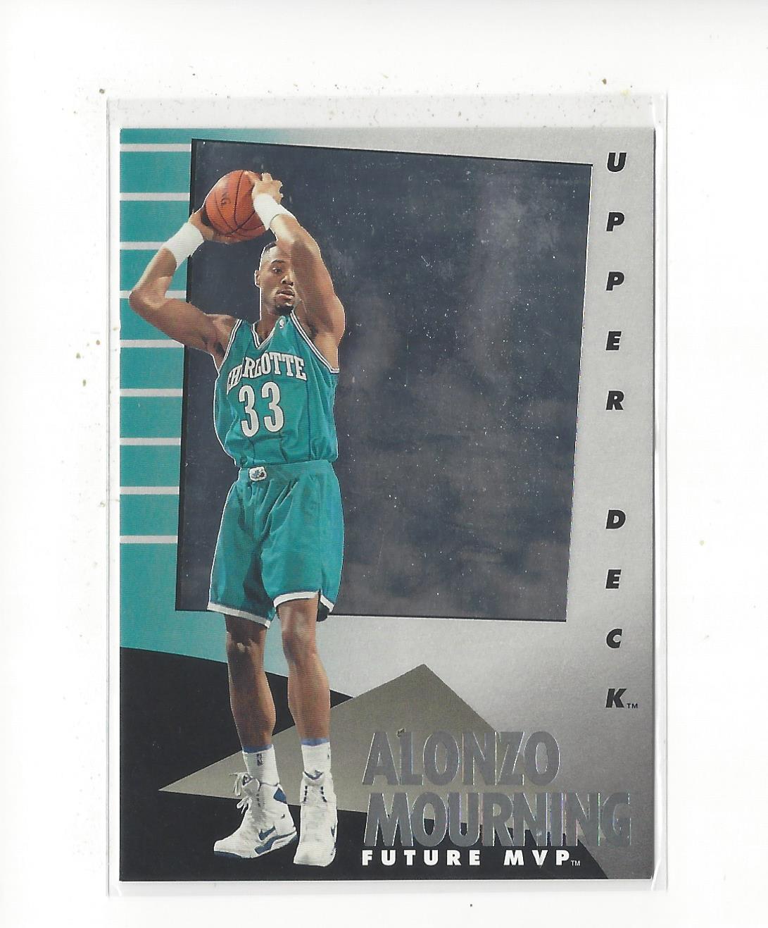 1992-93 Upper Deck MVP Holograms #34 Alonzo Mourning RC Rookie Hornets