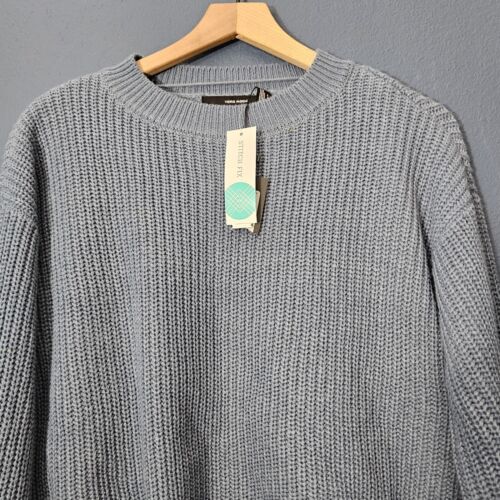 New With Tags Vero Moda Blue Cropped Knit Sweater Women's Size Small - Picture 2 of 7