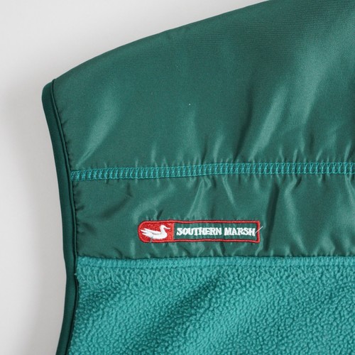 Southern Marsh FieldTec Full Zip Fleece Vest Mens Size Large Green Preppy - Bild 13 von 14