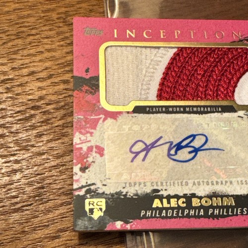 2021 Topps Inception Alec Bohm RPA Rookie Patch Auto #39/50 Phillies - Picture 2 of 7