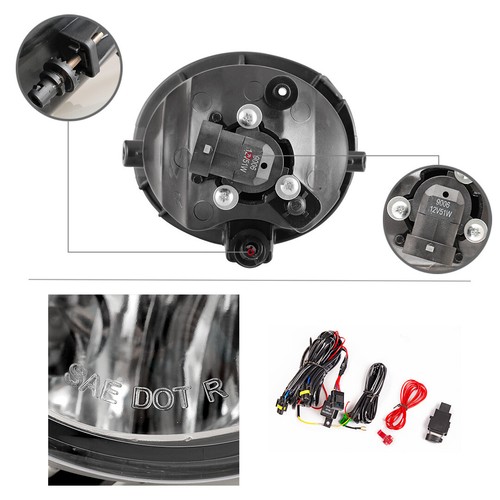 2pcs Fog Lights for 2000-2006 Toyota Tundra Factory Clear Bumper Replacement - Picture 4 of 11