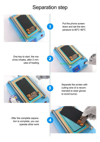 Sunshine S-918L Edge Curved Screen 8.5" Separator Glue Remover In Frame UK - Picture 12 of 13