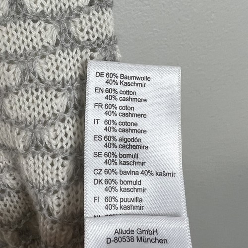 Allude Pointelle Strickpullover Kaschmirmischung Kurzarm Damen Gr. M - Bild 5 von 6