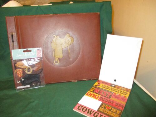 Rodeo Horse Themed Picture Album, Stickers Cowboy Cowgirl Scrapbooking Crafts