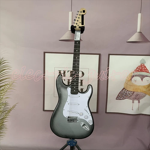 Silver Burst Custom ST Electric Guitar Chrome Hardware 3S pickups Tremolo Bridge