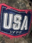 USA 1776 Cap CAMO Distressed Unmarked Hat Adjustable OSFM Camo Brown -Preowned — photo 4