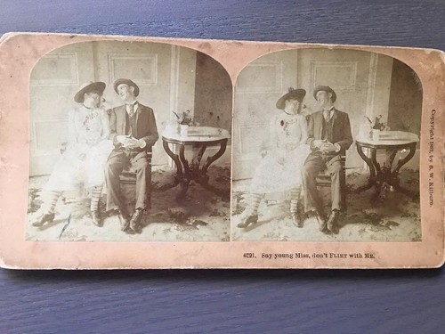 Stereo View Card Humorous Subject, Copyright 1891, By B.W. Kilburn - Picture 1 of 3