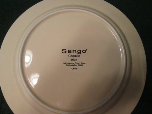 Coquille 3034-  11" Dinner Plate by SANGO - Coral & Gray Shells - Picture 3 of 3