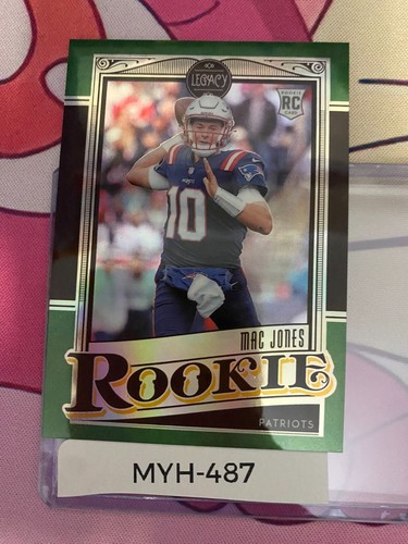 MAC JONES 2021 PANINI CHRONICLES #218 LEGACY UPDATE ROOKIES GREEN /49