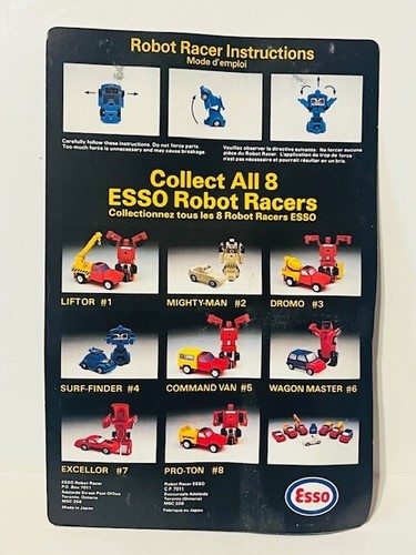 Robot Racer Figure Friction go toy gobot transformer 1980s Esso MOC Pro-Ton #8 - Picture 2 of 4
