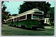 Boston MBTA Trolley #3164  Massachusetts   Postcard