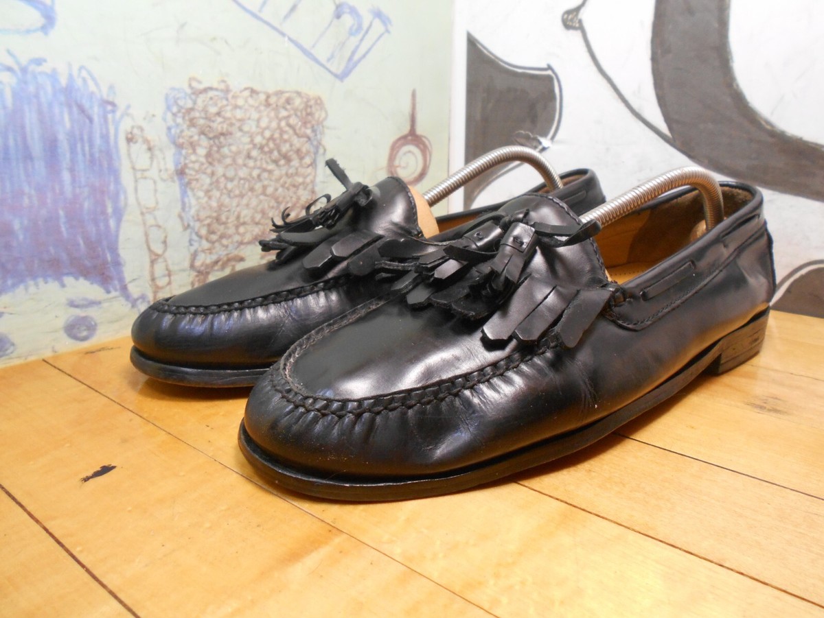 Cole Haan Mens Black Leather Kiltie Tassel Loafers Shoes C02691 Size 11‎ 3E Wide Cole Haan Kiltie C02691 Mens Black Leather Tassel Casual  main image 3