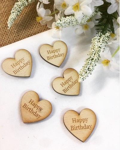 'Happy Birthday' Rustic Wood Engraved Birthday Party Table Decorations 'Happy Birthday' Rustic Wood Engraved Birthday Party Table Decorations