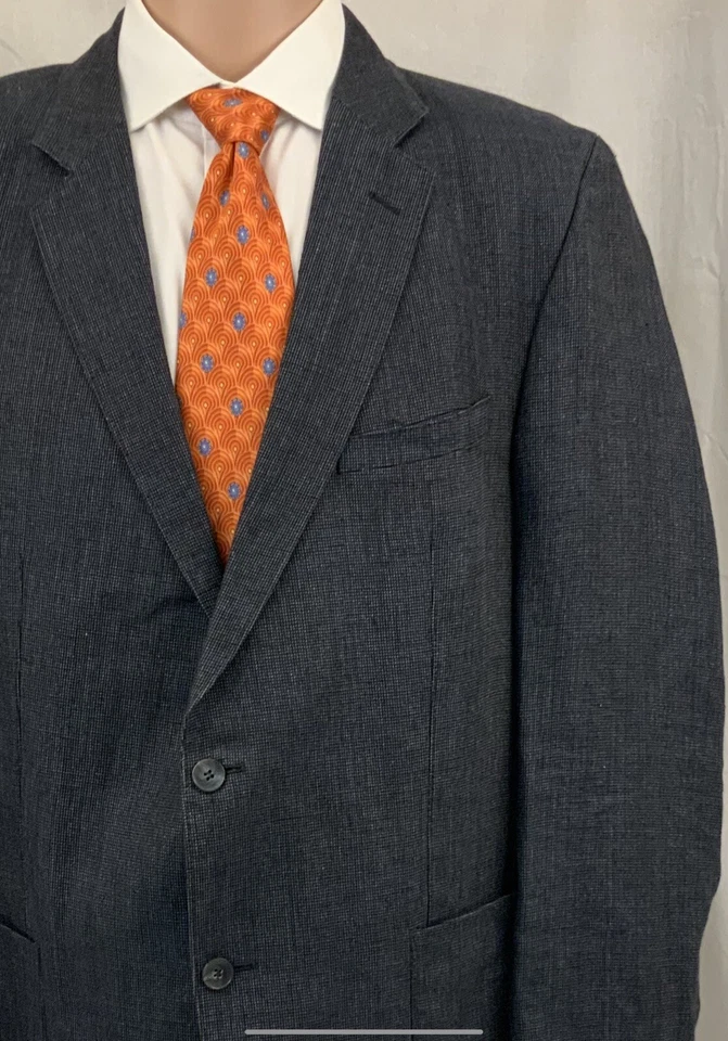 Chaqueta Blazer Strellson 42S Gris Cuadros 2 Btn Algodón Poliéster YGI W1-91 Foto 3 de 4