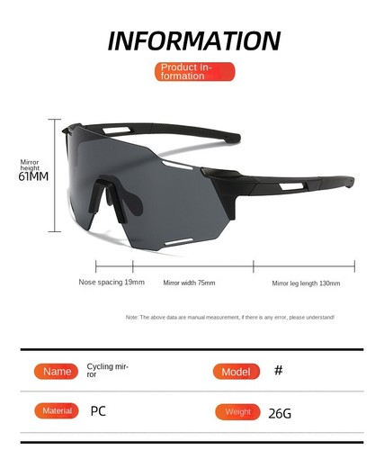 Outdoor Radfahren Großgestell Sonnenbrille Sportsonnenbrille UV400 Reitbrille - Bild 46 von 88