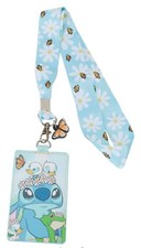 Loungefly Disney LILO and Stitch Springtime Stitch Lanyard with CARDHOLDER