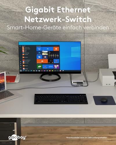 64564 Gigabit Ethernet Netzwerk Switch 8 Port / LAN Switch mit max. 1000 Mbit... - Bild 8 von 10
