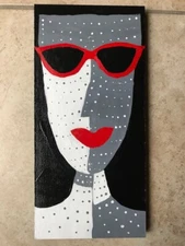Acrylic Painting Hand Painted on Wood Original Art 