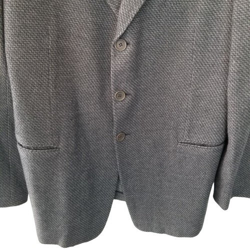 Giorgio Armani Mens Gray Printed Long Sleeves Cashmere 3-Button Borgo 21 Blazer - Picture 3 of 14