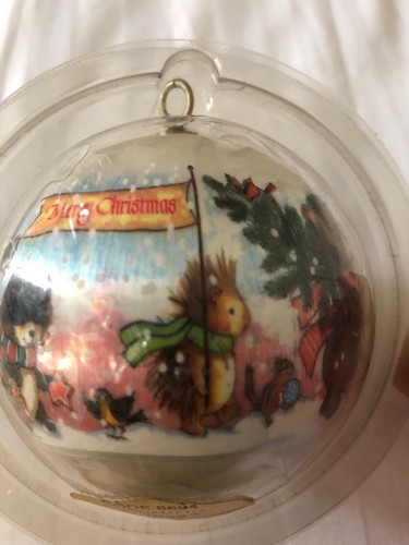 Cute Christmas Ornament Satin Ball Animals 1979 Current - Picture 2 of 6