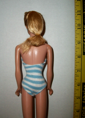VINTAGE MATTEL BLOND WIRL PFERDESCHWANZ BARBIE PUPPE & KLON BADEANZUG 1960ER TLC E6 - Bild 3 von 15