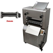 Electric Dough Roller Sheet Maker Noodle Press Machine w/2mm Round Cutter 110V