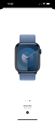 Apple Watch Sport Loop 45mm (42/44/49) Oryginalny OEM Zimowy niebieski Używany - Zdjęcie 8 z 8