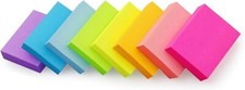 Sticky Notes 1.5x2 Inch, Bright Colors, 8 Pads, 100 Sheets/Pad, 800 Sheets Total