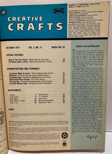 Creative Crafts Magazines 1970s Carstens Publications Lot of 2 Vintage - Picture 5 of 5