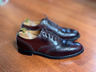 Rare VTG Alden For Brooks Brothers A764 Shell Cordovan Wing Tip Oxford Shoes 8 C