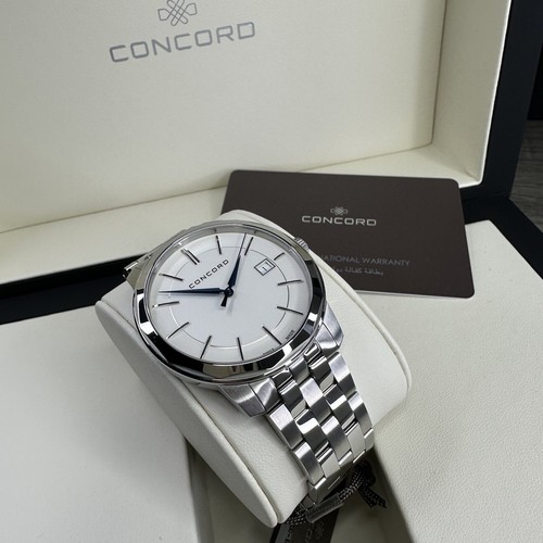 NEW✅ Swiss Made✅ Concord Bennington White Dial Men's Stainless Watch 0320409 - Picture 3 of 10
