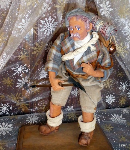 SANTON D'ART LOU MESTRE SKULPTUR INSZENIERUNG LE MONTAGNARD Serie der 30 cm - Bild 5 von 11