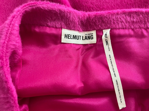 HELMUT LANG Alpaca & Wool Hot Pink Mini Skirt Size 10 - Picture 3 of 7