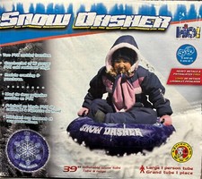 Snow Dasher Inflatable H2O Snow Tube Portable 39" Sled Heavy Duty