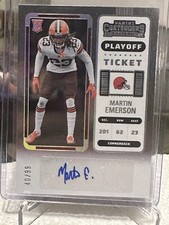 Martin Emerson 2022 Contenders Playoff Ticket Rookie Auto /99 #180 Browns