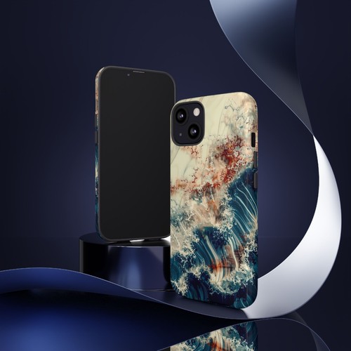 Blue White Rushing Ink Resin Waves - Phone Case for iPhone, Galaxy, Pixel - 第 91/281 張圖片
