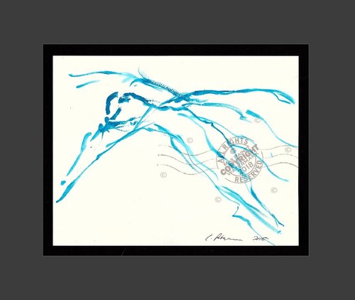 A Nude Pair Sprawled on Floor 2015 Contemporary Art Abstract PAINTING SIGNED - Picture 3 of 12
