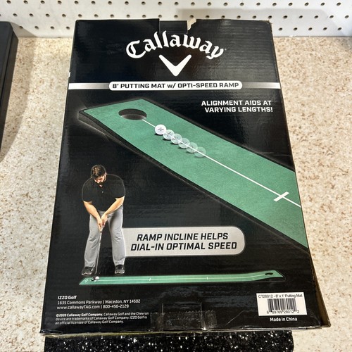Callaway 8' Putting Golfmatte mit OPTI-Speed Rampe