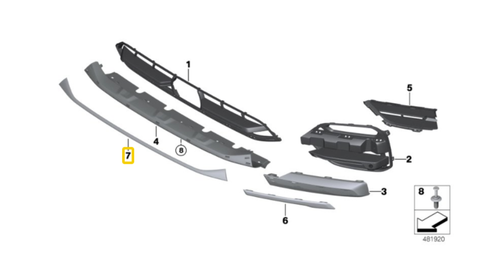 Otras piezas de parachoques delantero BMW X3 G01, F97 51117439128 2021 22053346 - Imagen 2 de 2