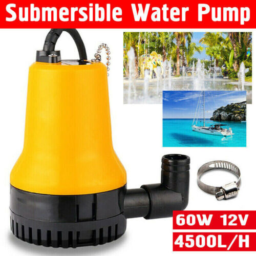 DC 12V 4500L/H Submersible Water Pump Clean Clear Dirty Pool Pond Flood UK - Picture 2 of 11