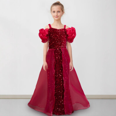Evening Girls Kids Brithday Wedding Ball Gown Formal Prom Dresses Pageant  Dress | eBay
