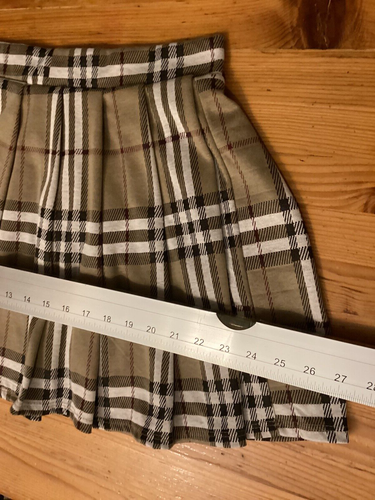 VTG Y2K Rue 21 Brown Plaid Mini Skater Skirt Twee Dark Academia Preppy Mod M USA - Picture 12 of 16
