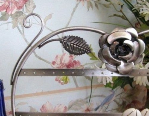 Soporte para pendientes de plata corazón estante 13 pulgadas pantalla de mesa acento rosa 34 pares - Imagen 2 de 2