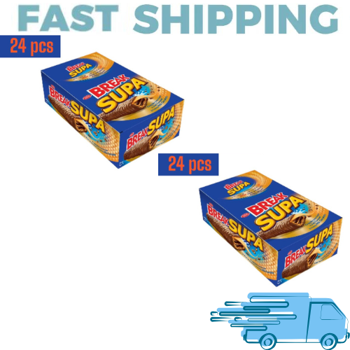 48 X Tiffany Break Supa Crunchy Wafer Chocolate Fingers 15g Halal - Picture 1 of 3
