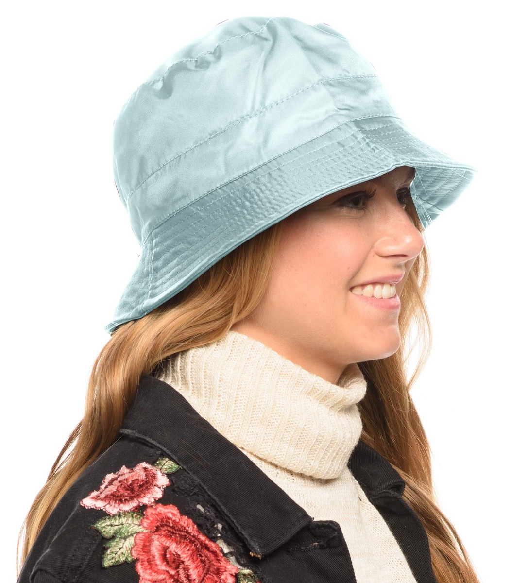 Adjustable Waterproof Bucket Rain Hat in Nylon, Easy to fold