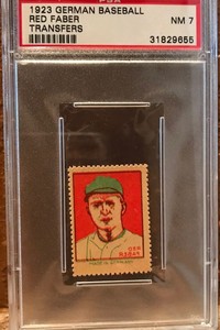 1923-German-Baseball-Transfers-Red-Faber-HOF-Pitcher-PSA-7-Pop-1-7