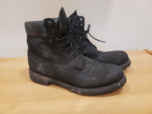 Water proof Timberland boots men’s black suede nubuck size 11	