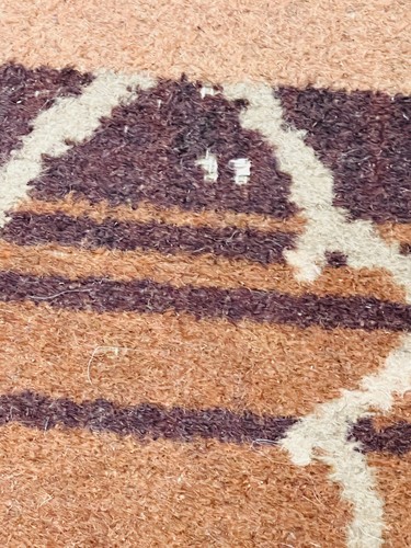 Vintage Art Deco Area Rug, Browns. 68” X 45” Wool See Description - Picture 4 of 12